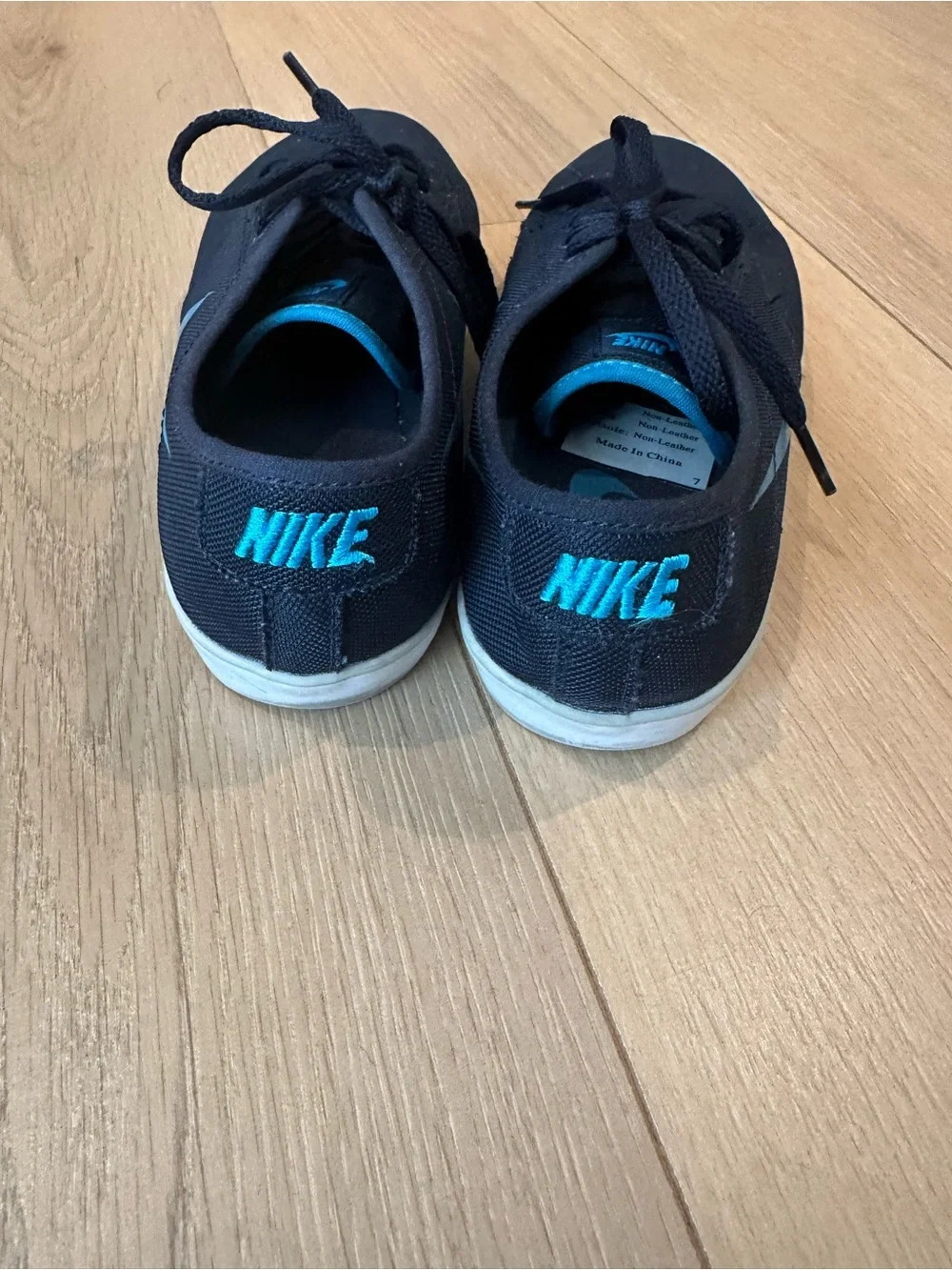 Nike Women’s Navy Canvas Low-Top Sneakers with Blue Swoosh